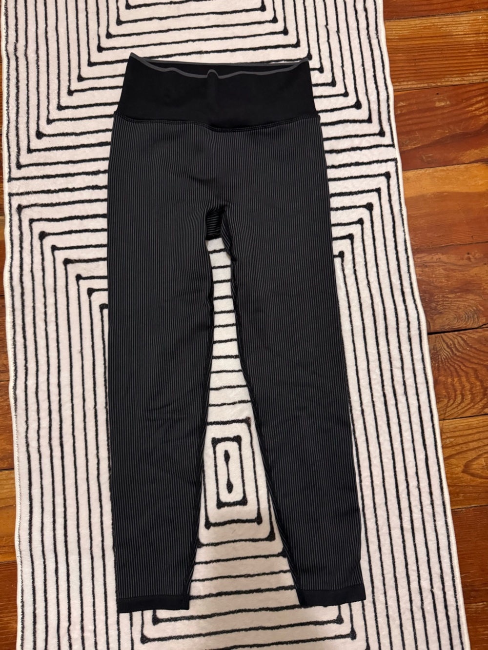 Calvin Klein Women's Black Pinstripe Jogger Leggings